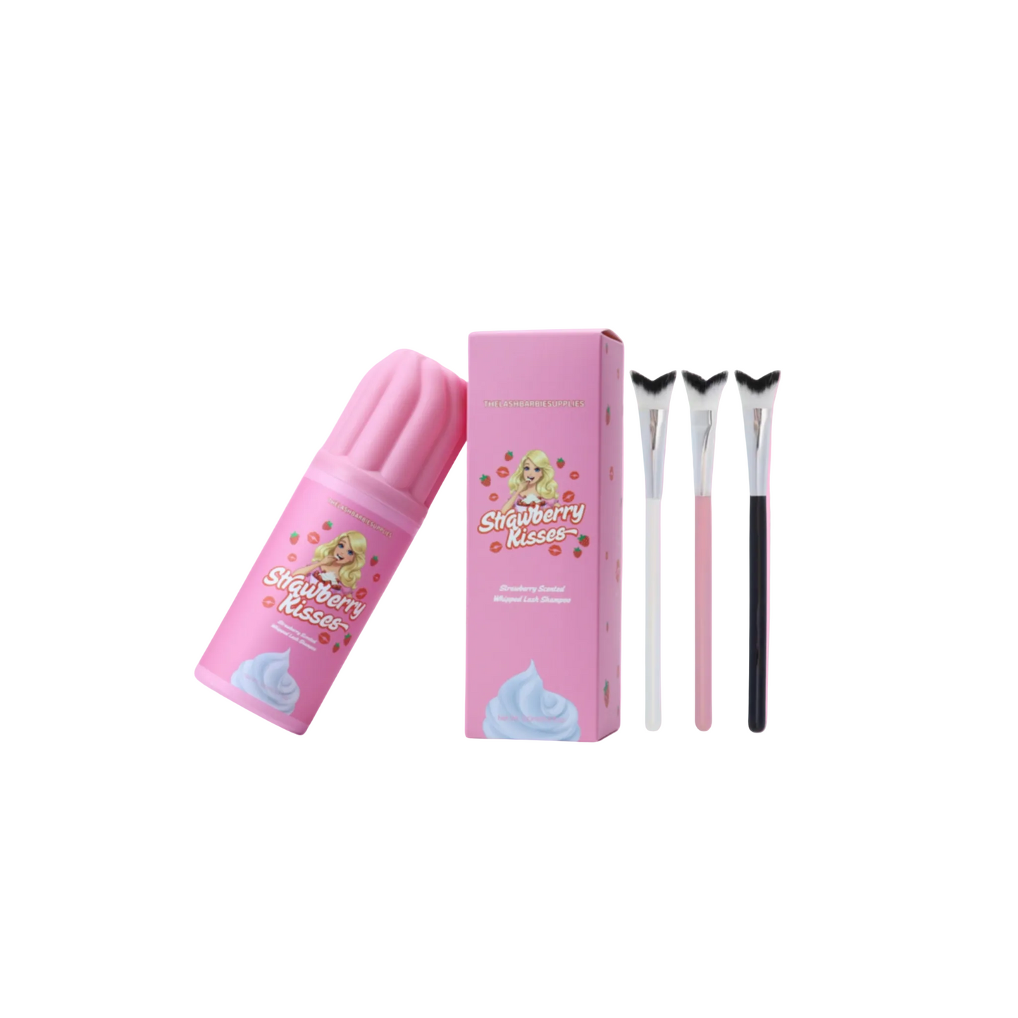 Strawberry Kisses Whipped Lash Shampoo & Brush