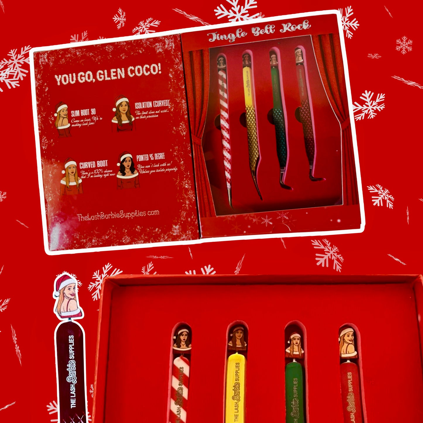 Jingle Bell Rock - 4 Set Premium Lash Tweezers