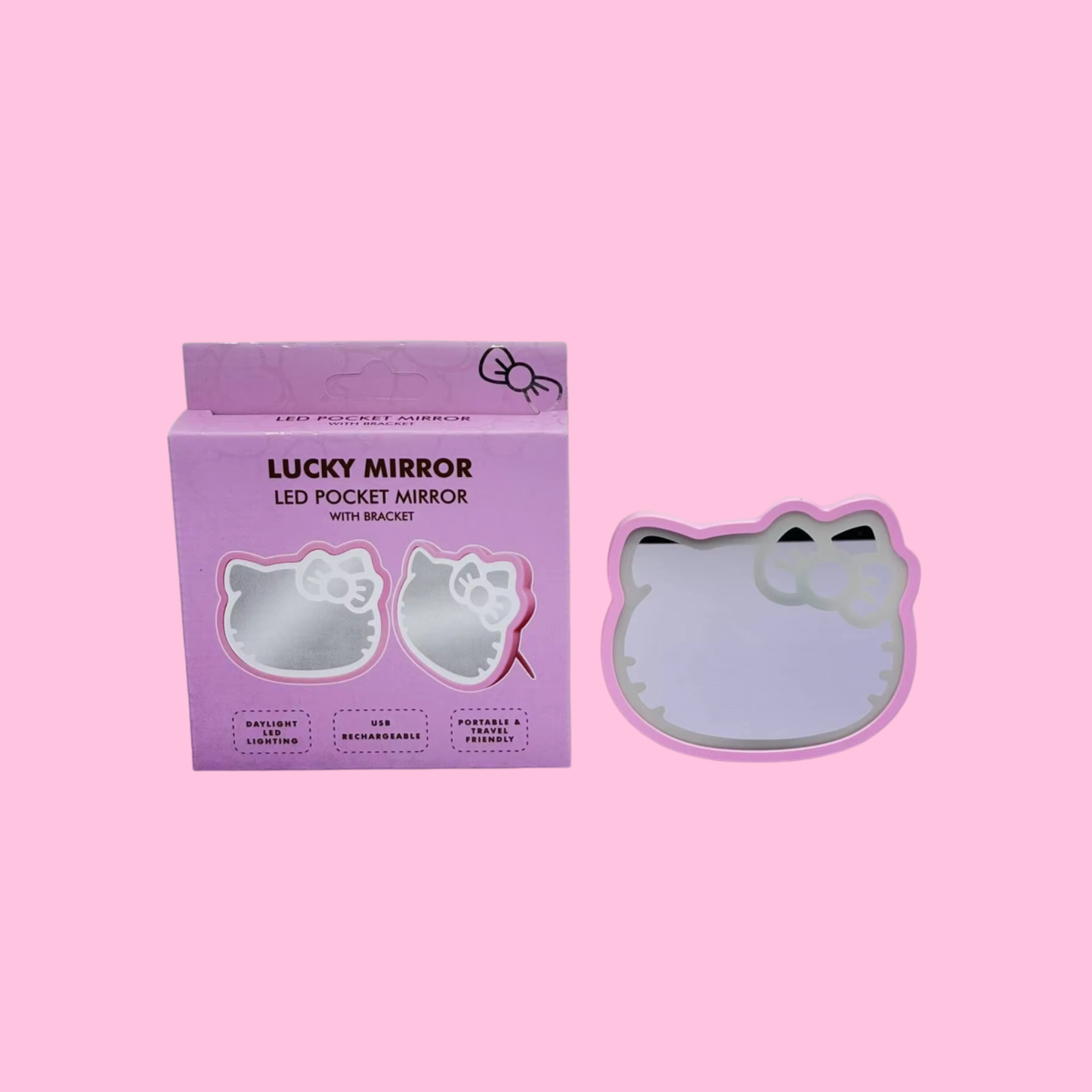 ⭐️HK LED Rechargeable USB Pocket/Travel Mirror ⭐️