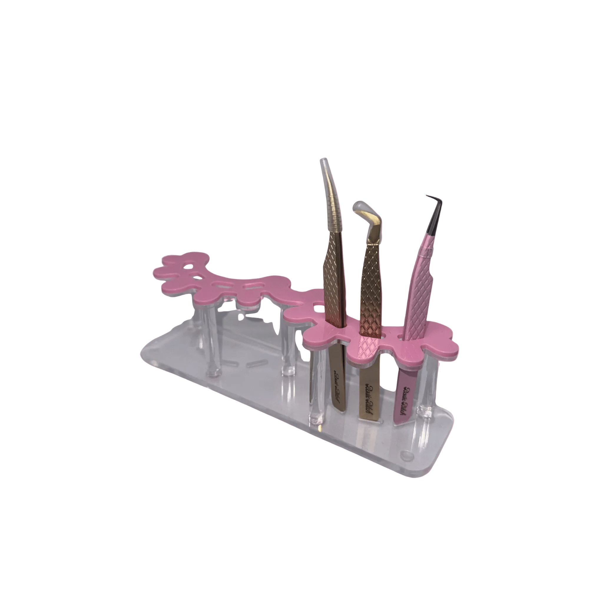 Pink Eyelash Tweezer Holder