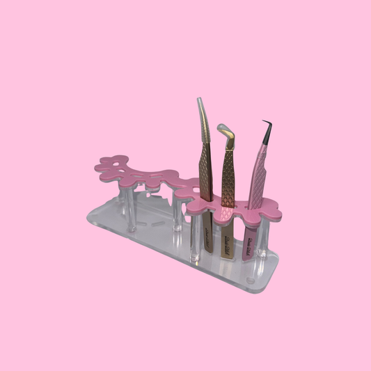 Pink Eyelash Tweezer Holder