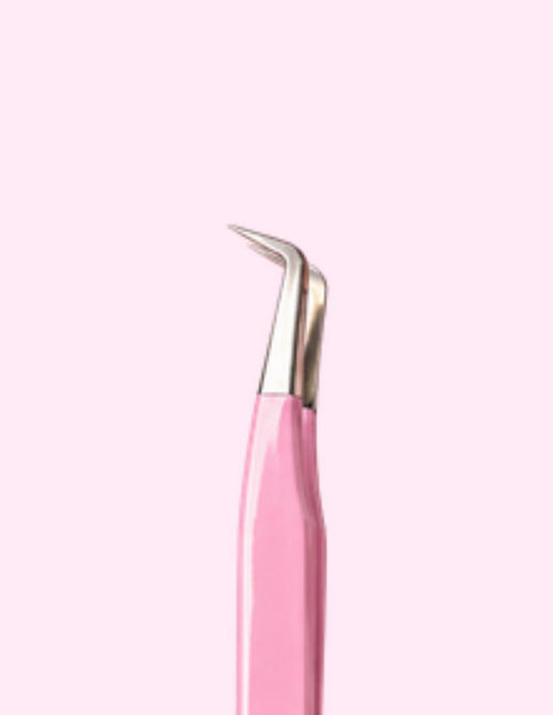 Barbie Tweezers | Fiber Tip | Premium Grip Eyelash Tweezers