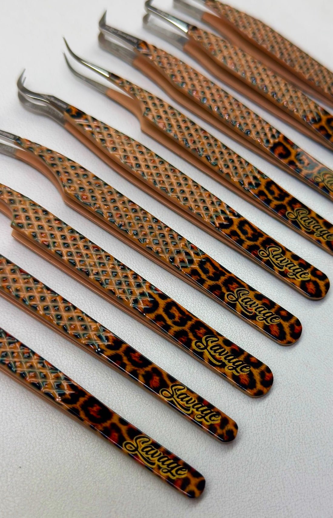 Savage Slay | Limited Edition Leopard Print Eyelash Tweezer | Fibre Tip