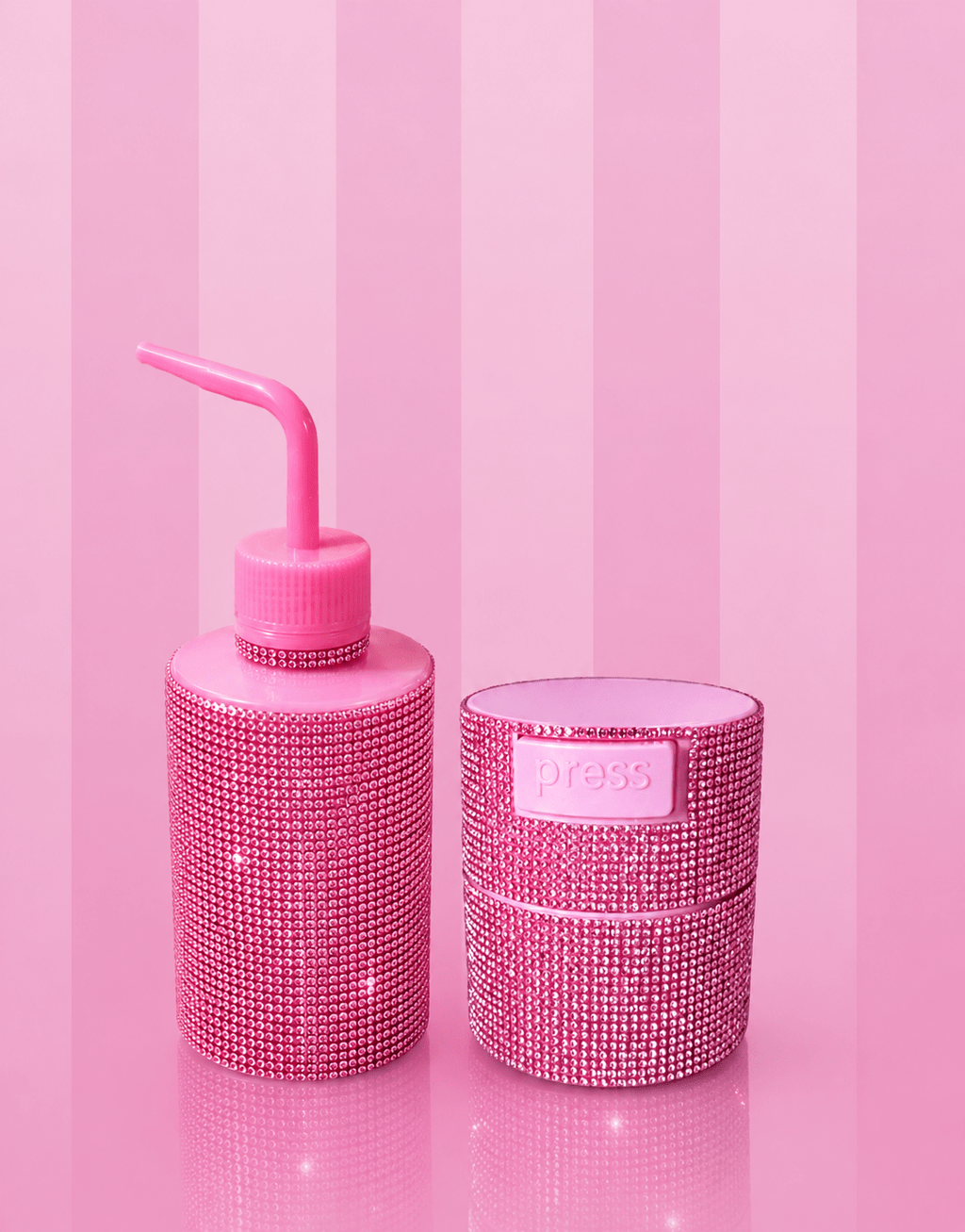 Bling Diamond Accessories | Rinse Bottle | Glue Storage | Pink