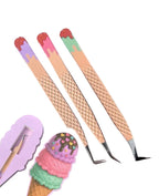 Drip & Grip Ice Cream Tweezer Collection | Fiber/Fibre Tip | Eyelash Tweezers