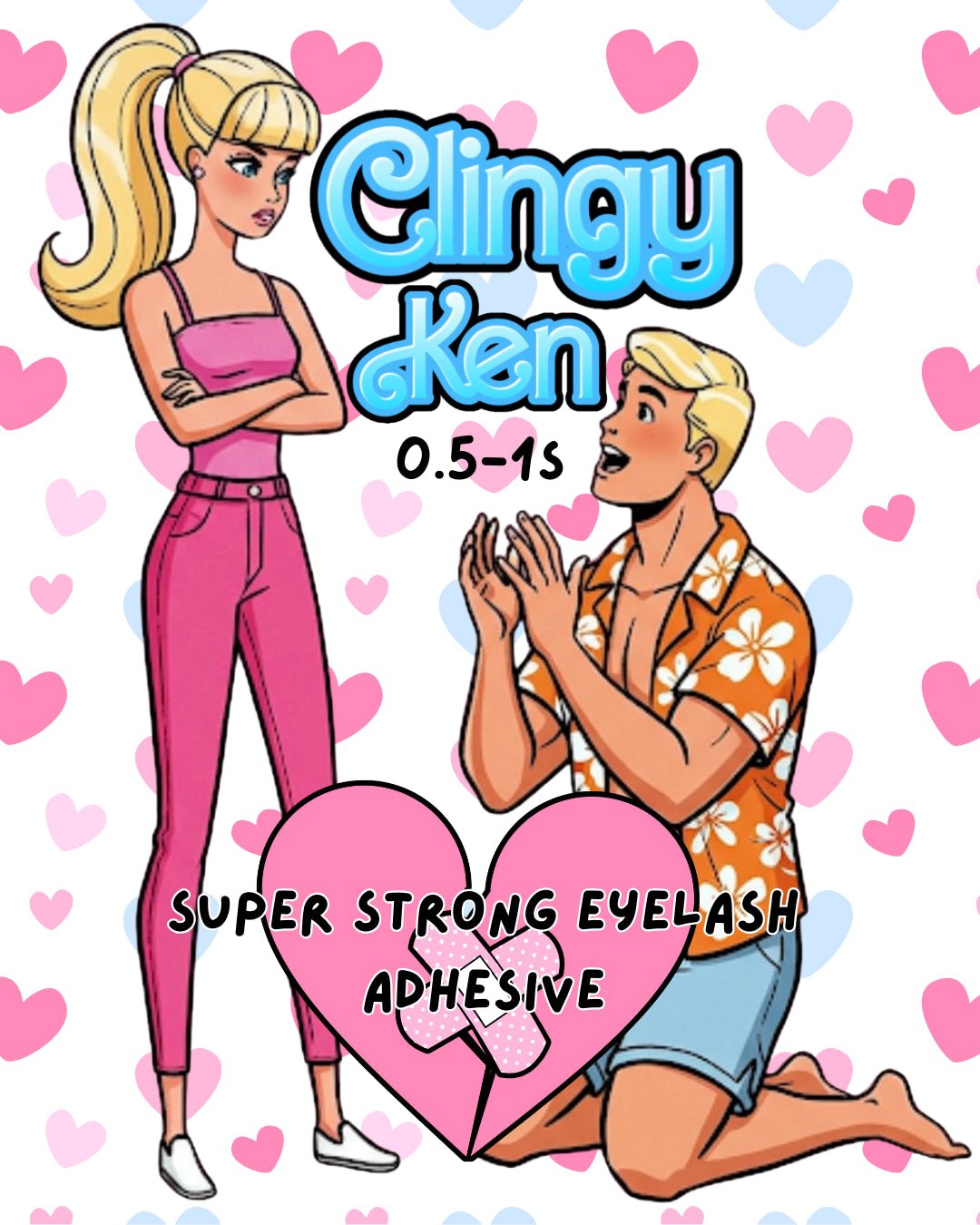 Clingy Ken Lash Adhesive | 0.5-1s Black Individual Eyelash Extension Glue | Summer Heatwave Adhesive
