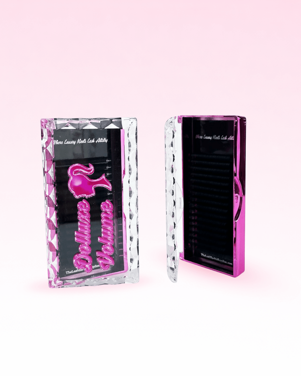PREVIOUS ERA PACKAGING | Dolluxe Volume Lash Trays | C/CC/D/J Curl 0.03 | Ultra Black | Velvet Eyelash Extensions