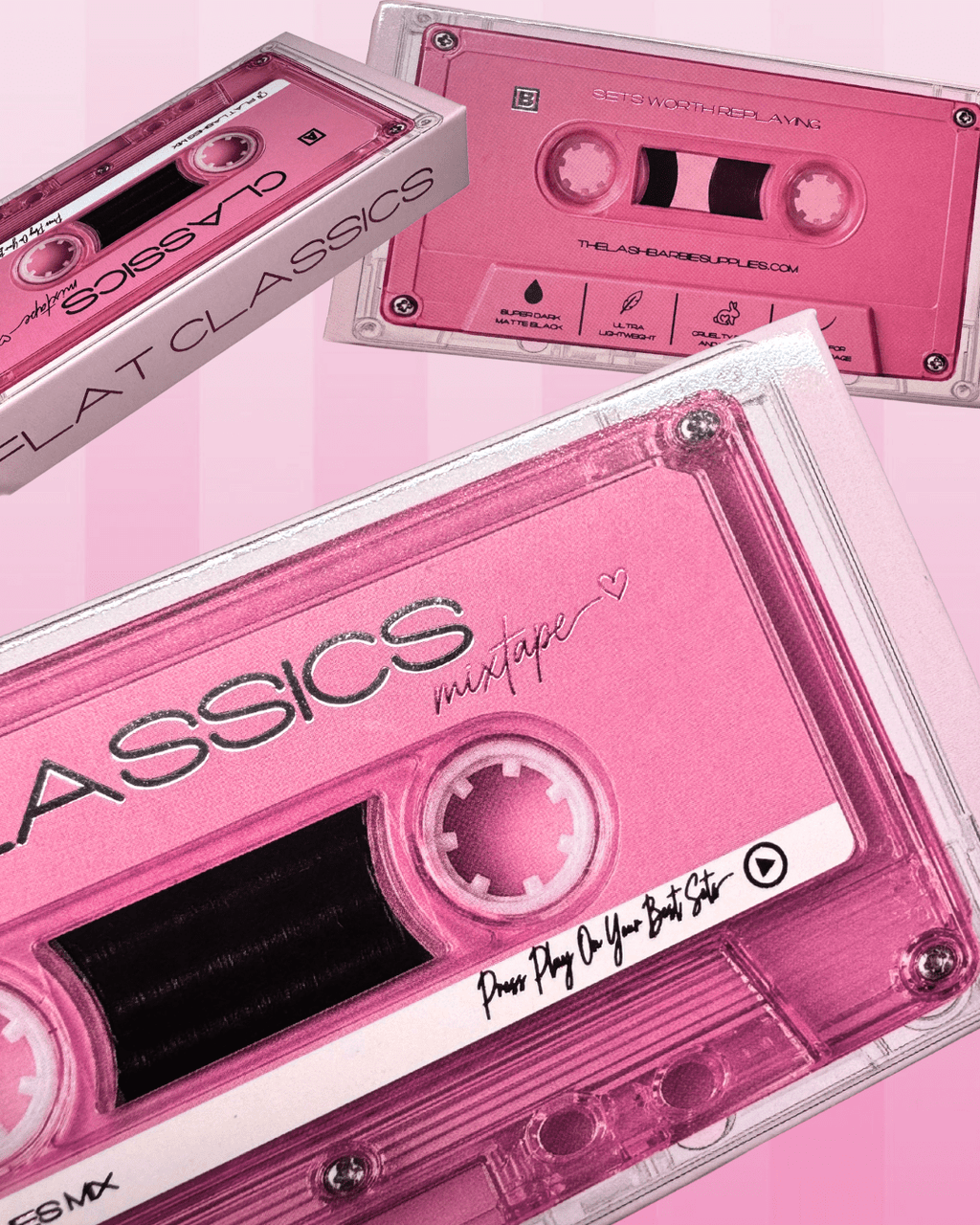 Classic Mixtape - Classic Split Tip Ellipse Flat Lashes 0.15 | Black